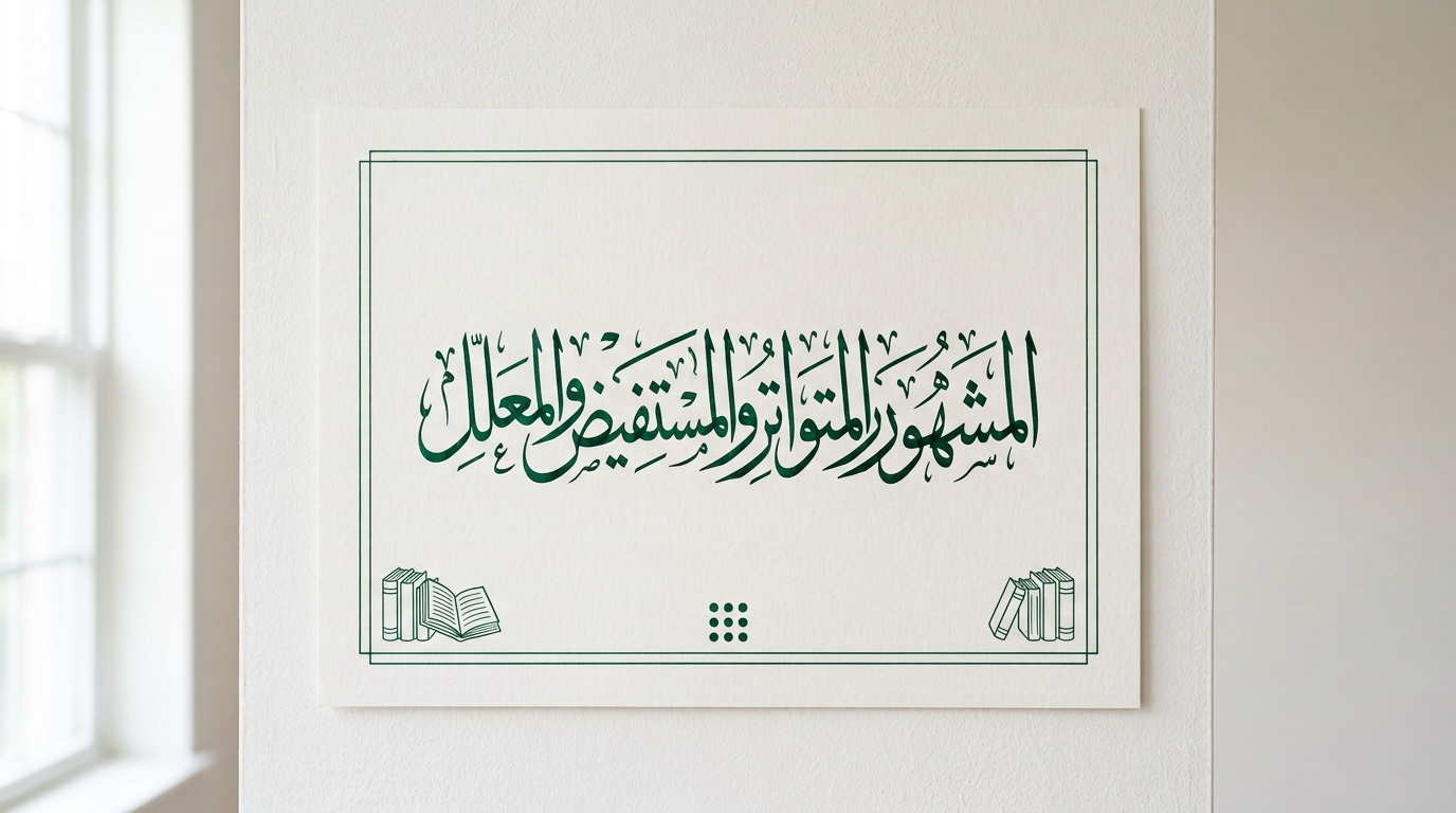 المشهور والمتواتر والمستفيض والمعلل - Image 1