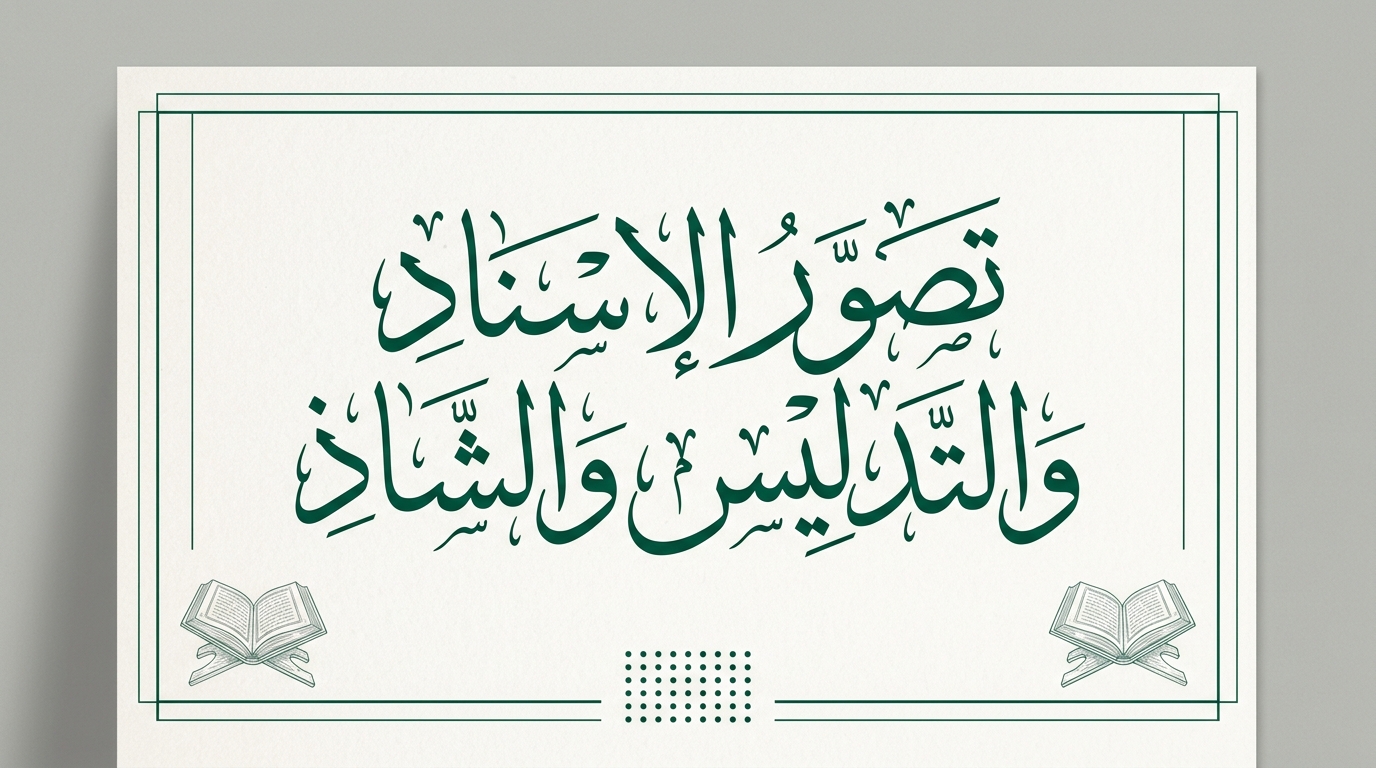 تصور الإسناد والتدليس والشاذ - Image 1